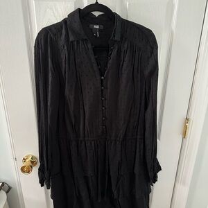 Paige Black Button-Up Dress